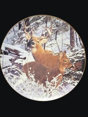 1993 The Danbury Mint "Snowbound" By Bob Travers "Pride Of The Wilderness"